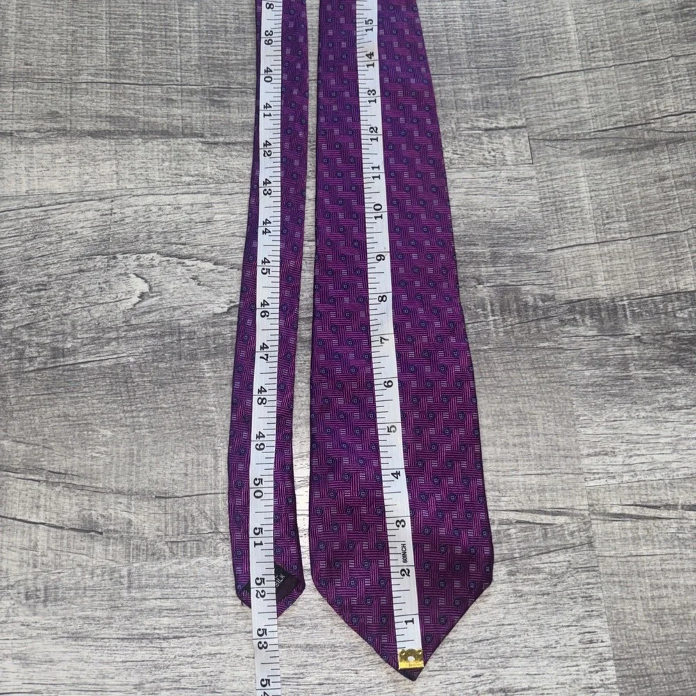CONTE di MILANO Purple Silk Tie